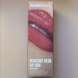 HUDA BEAUTY Makeout Sesh Lip Duo - Rosy Nudes